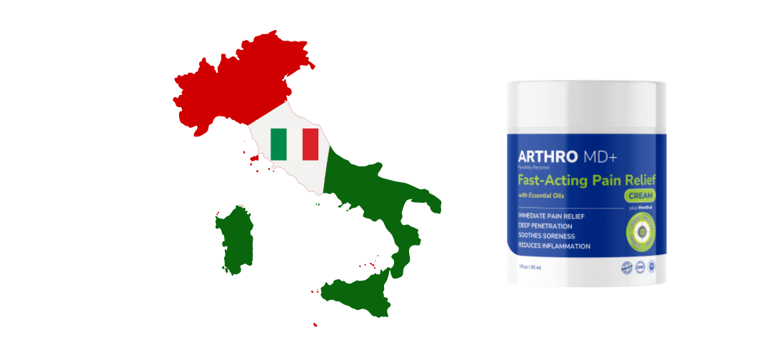 Italia — Arthro MD+ Cream (bandiera + prodotto)